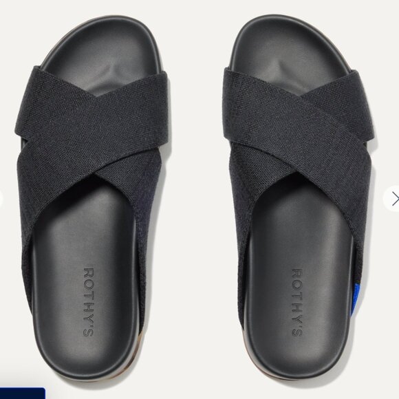 Rothy’s The Weekend Slide Size Hemp - Black 7.5 - Picture 1 of 4